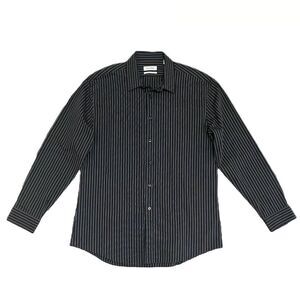 Calvin‎ Klein Men's Extreme Slim Fit Shirt Black Stripe Size 16 1/2  32/33